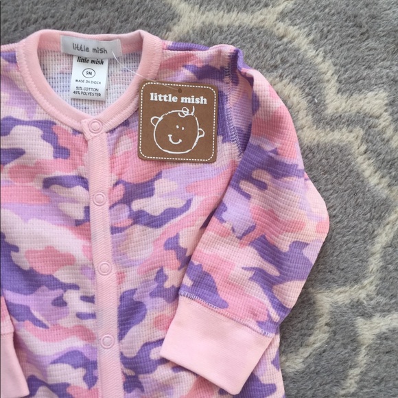 Little Mish Thermal Camo Footie - Picture 2 of 6